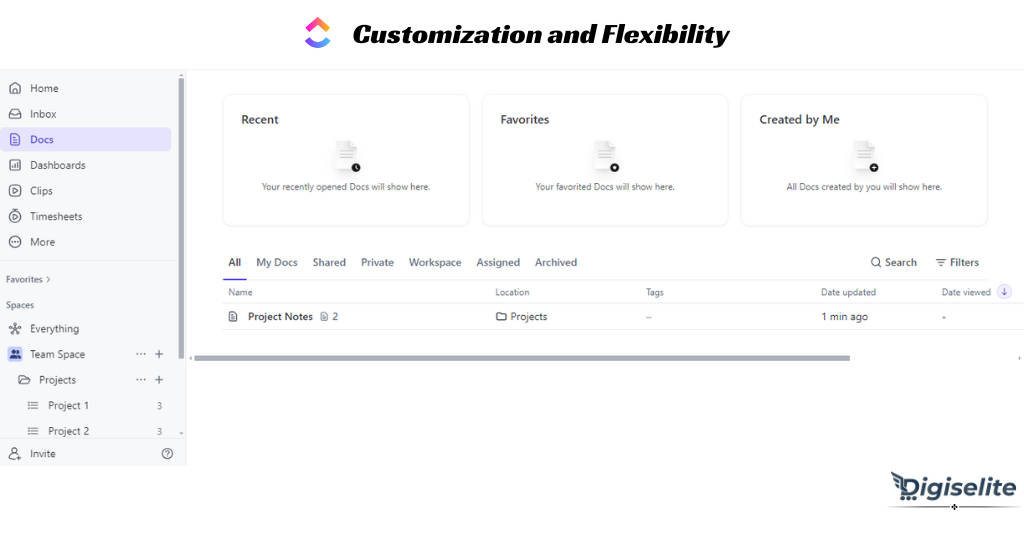 Clickup Customization and Flexibility