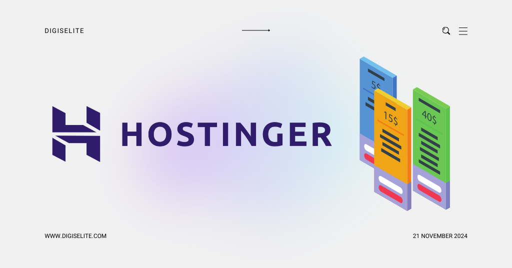 Hostinger logo with hosting plans, showcasing affordable web hosting options.